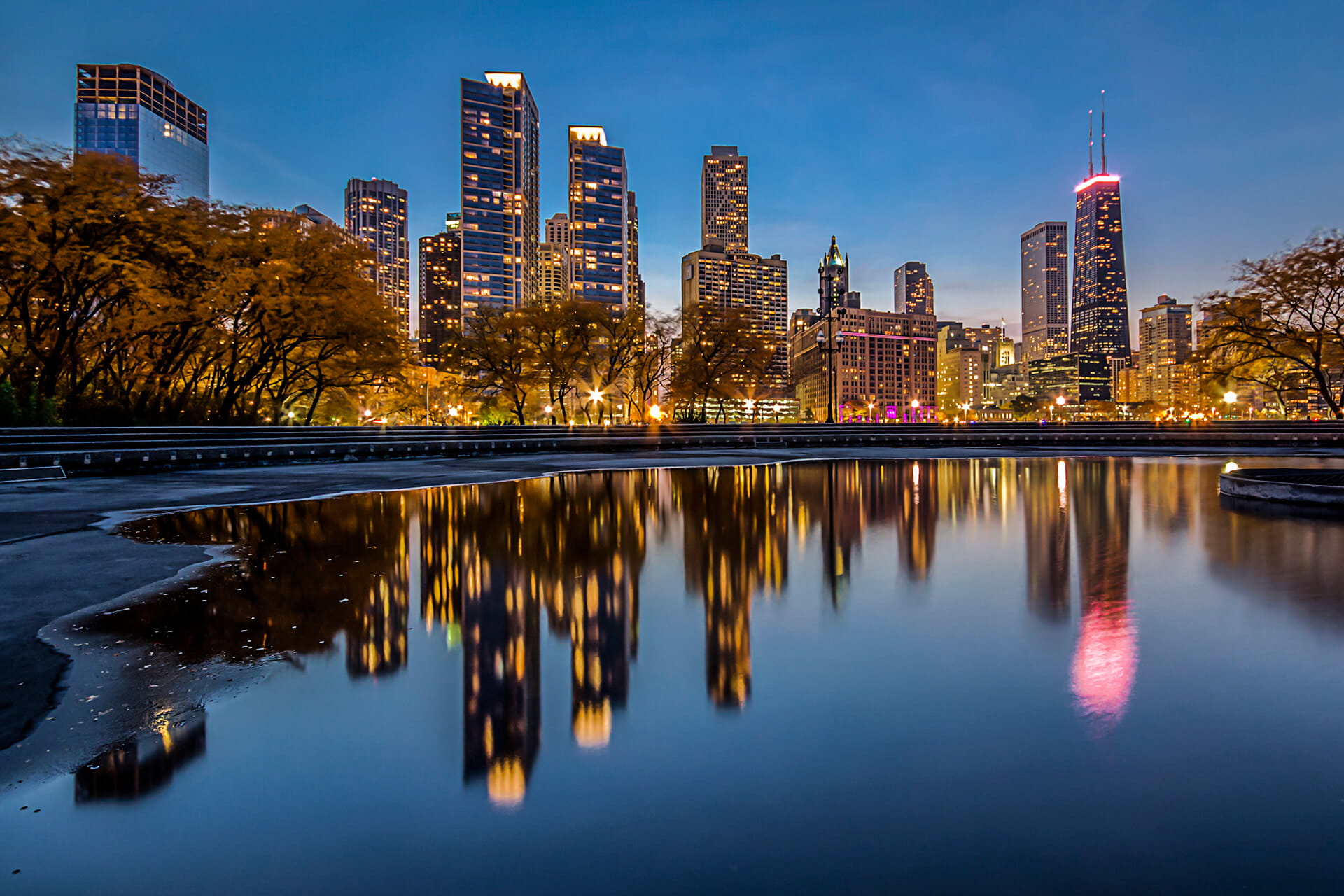 Chicago Skyline at Night