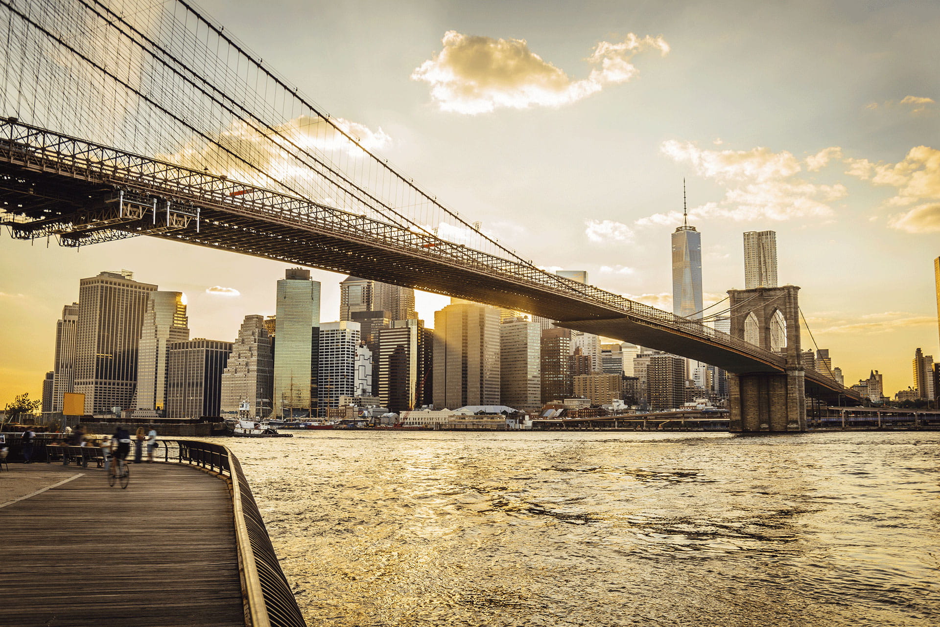 Brooklyn Bridge, New York at Sunrise